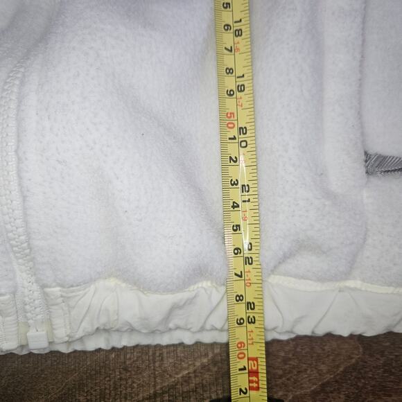 The North Face Zip Up Fleece Jacket Girls Size Large White - Picture 7 of 8